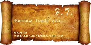 Hernesz Tomázia névjegykártya